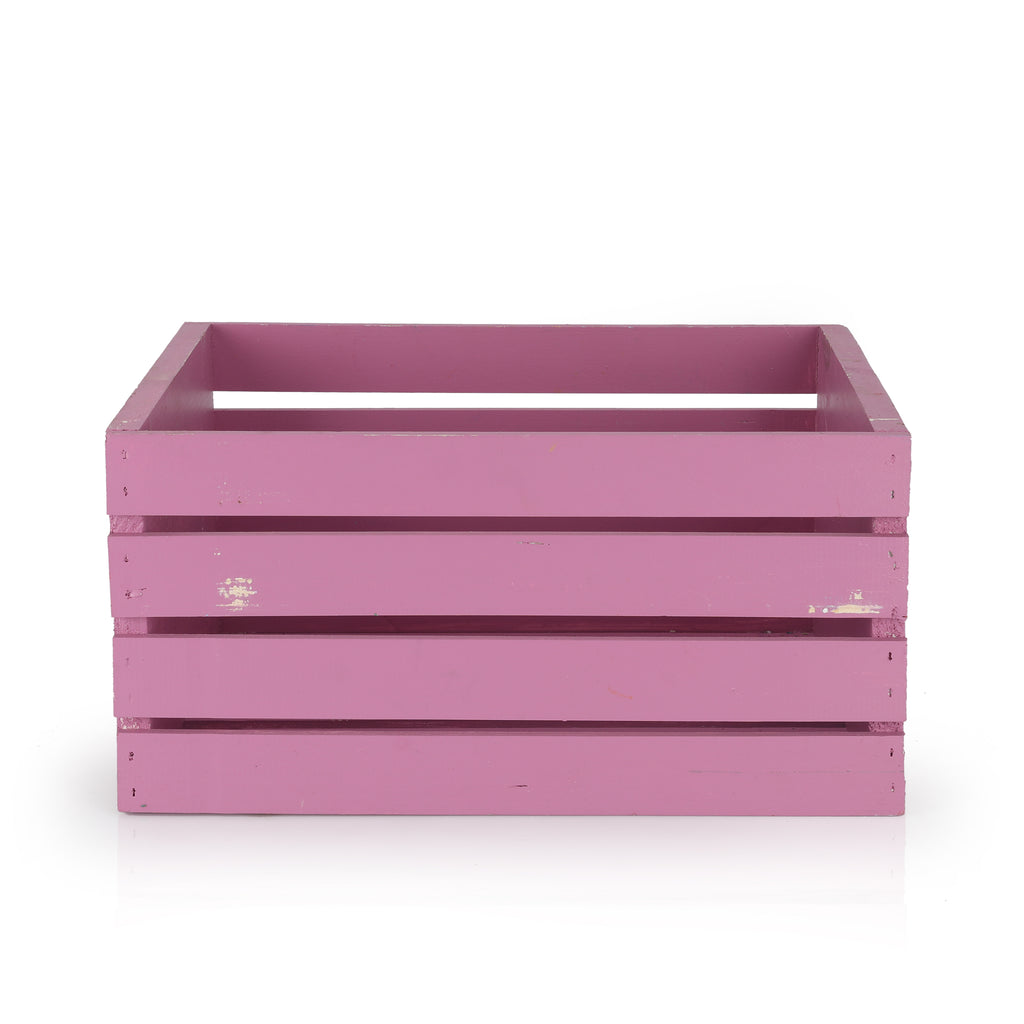 Pink Wooden Crate