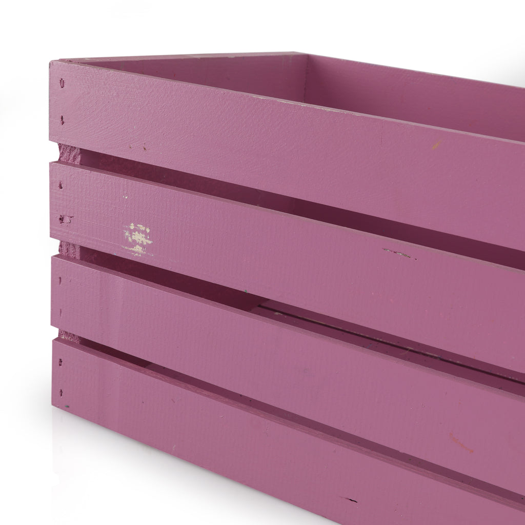 Pink Wooden Crate