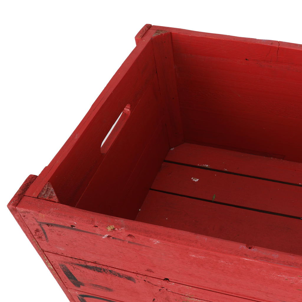 Red Wooden Crate