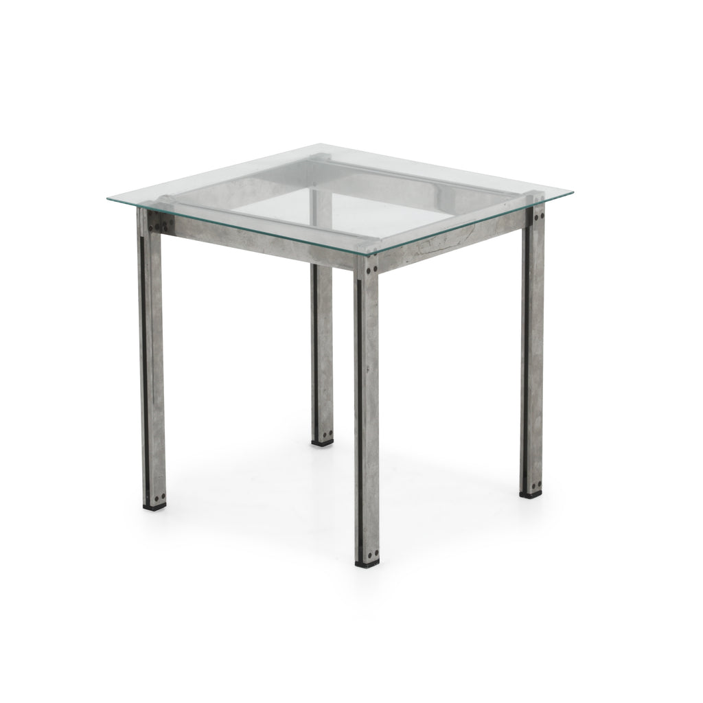 Modernica Glass Split Rail Square Side Table
