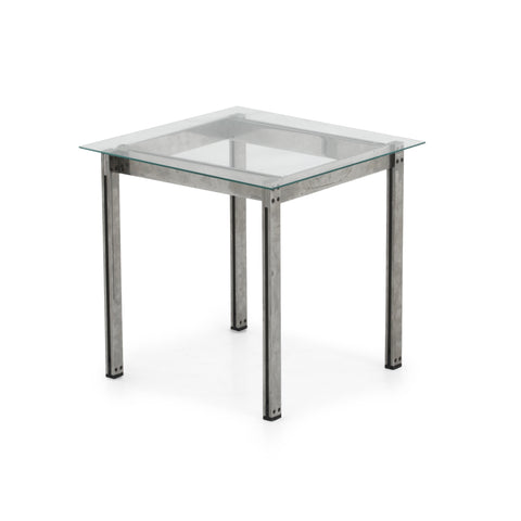 Modernica Glass Split Rail Square Side Table