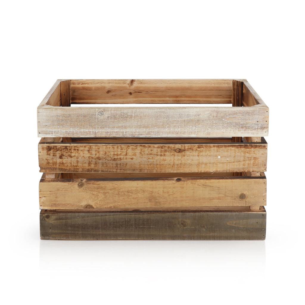Light & Dark Wooden Crate