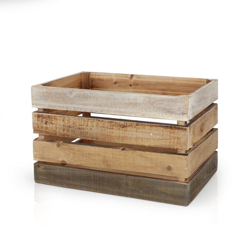 Light & Dark Wooden Crate