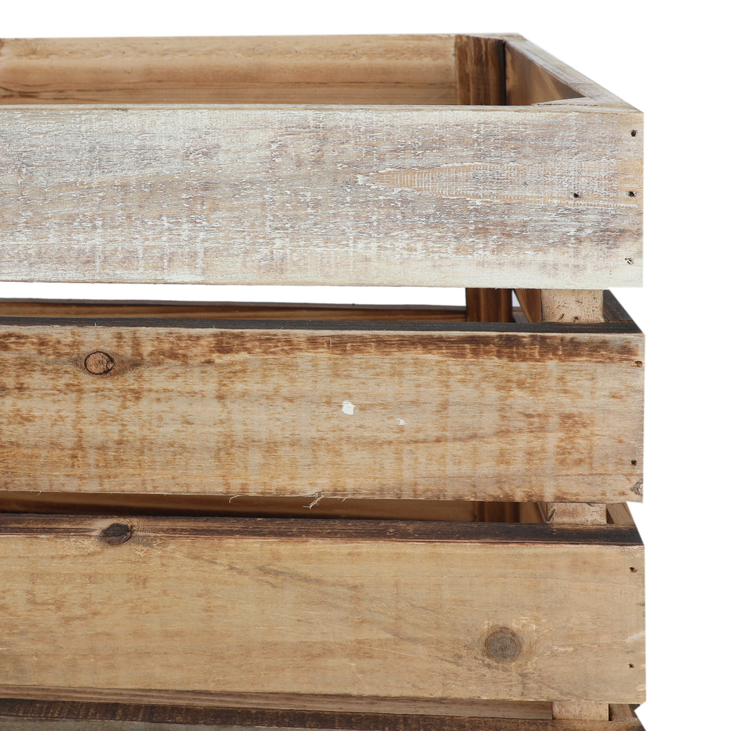 Light & Dark Wooden Crate