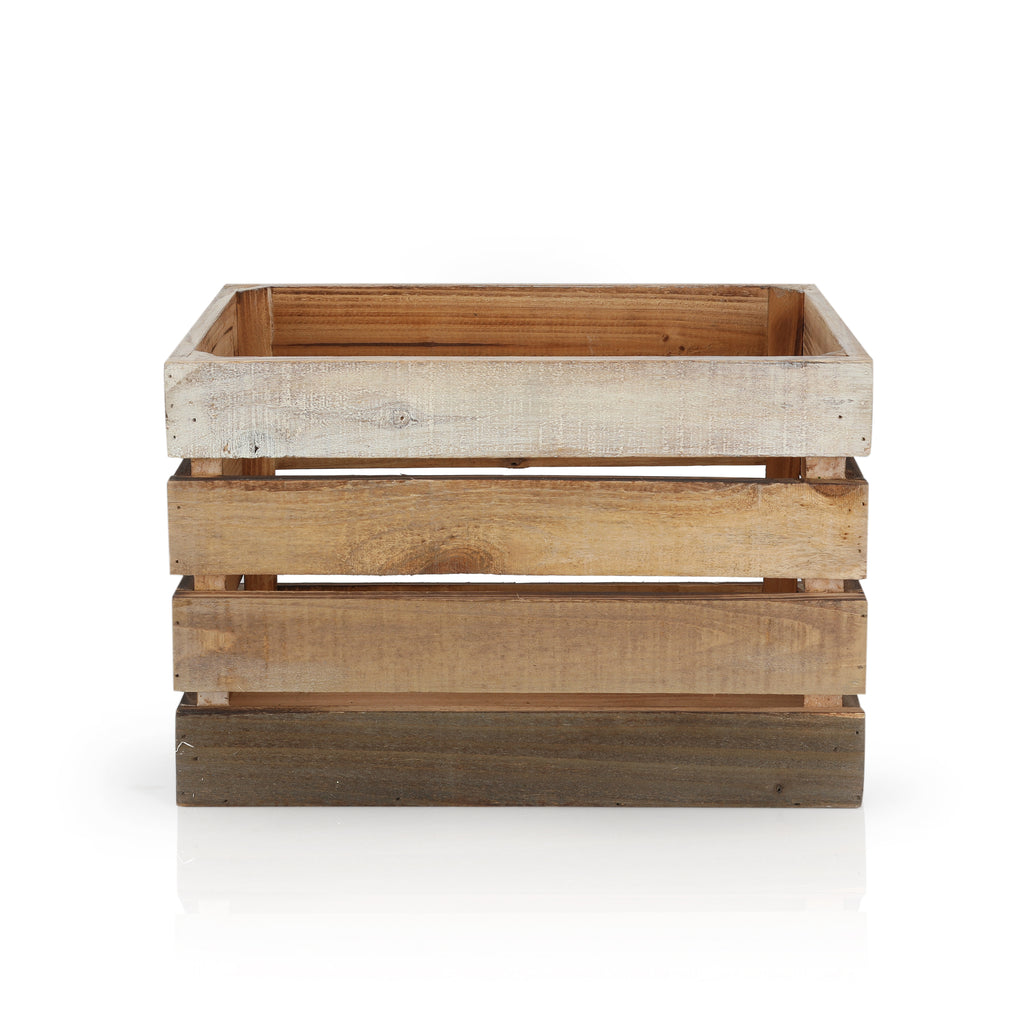 Light & Dark Wooden Crate