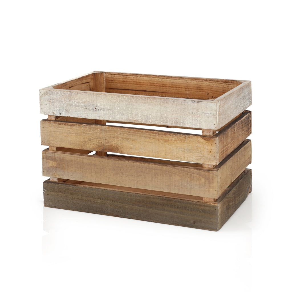 Light & Dark Wooden Crate