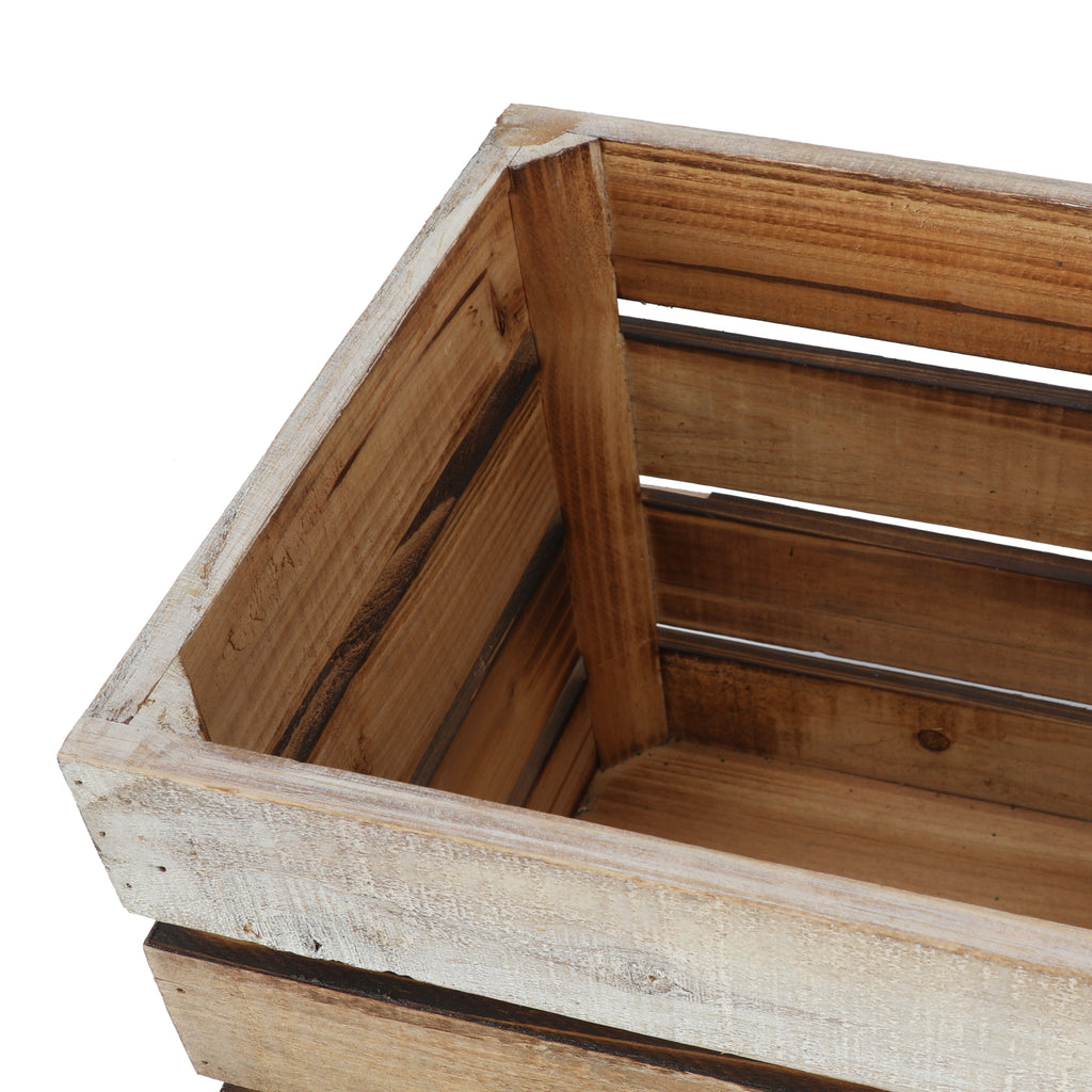 Light & Dark Wooden Crate