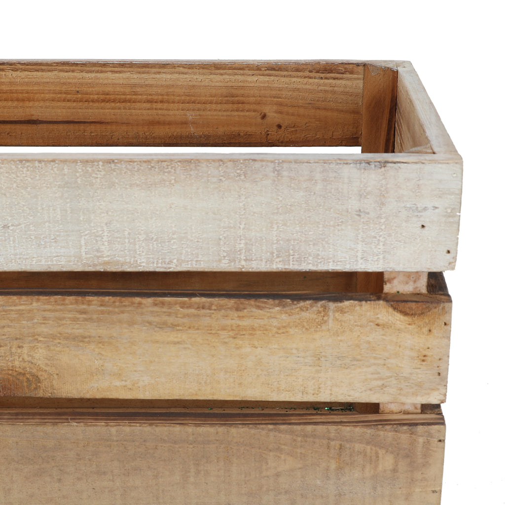 Light & Dark Wooden Crate