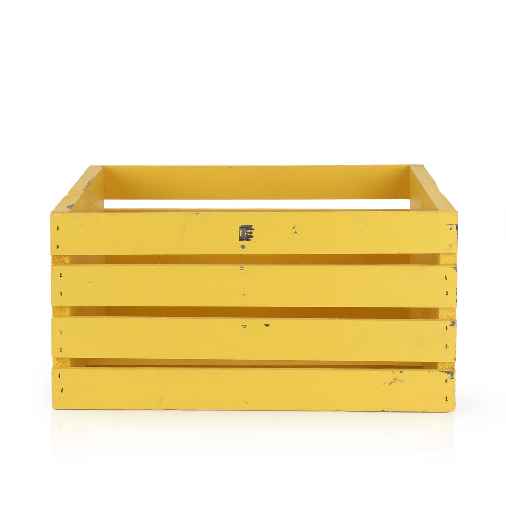 Yellow Wooden Crate