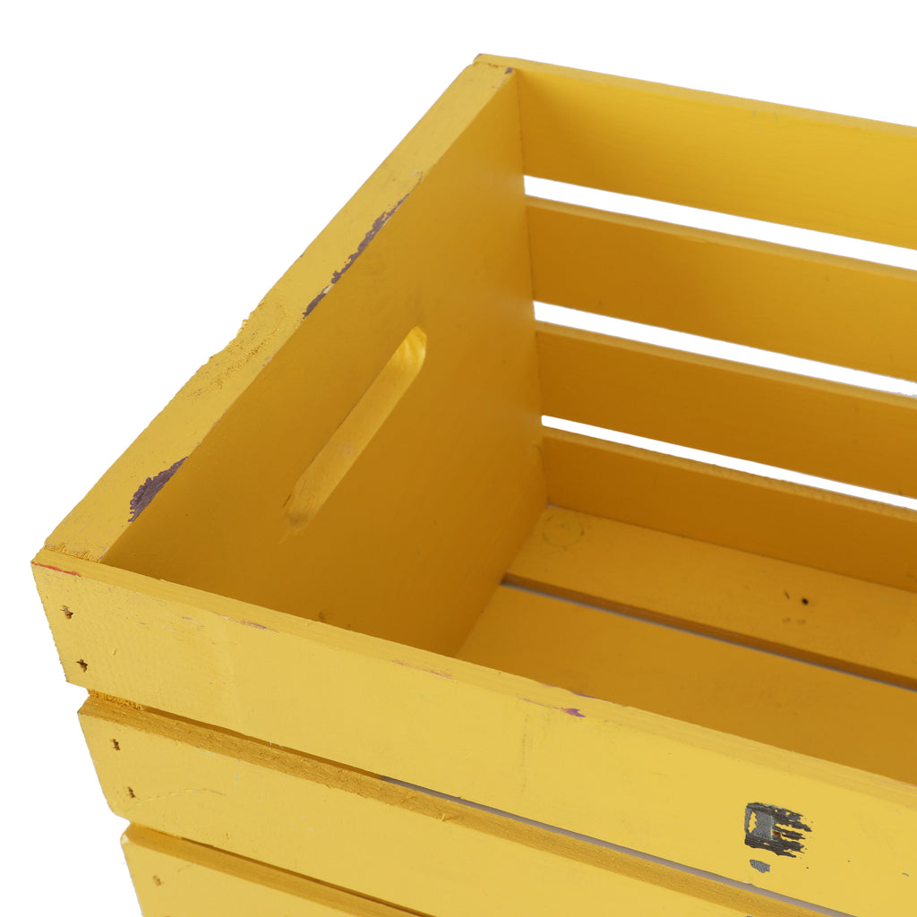 Yellow Wooden Crate