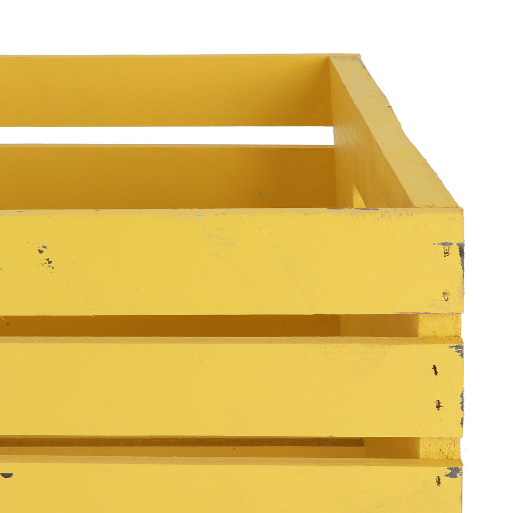 Yellow Wooden Crate