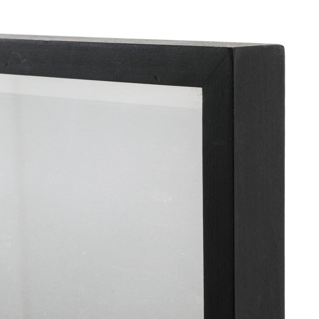 0266 B&W Photograph of People on Race Track - Black Frame (A+D)