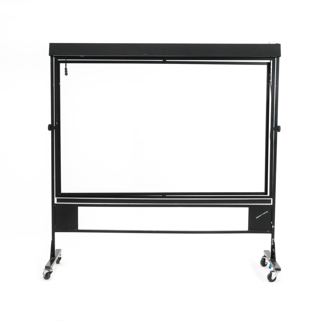 Clear Rolling Dry Erase Board w/ Black Metal Frame