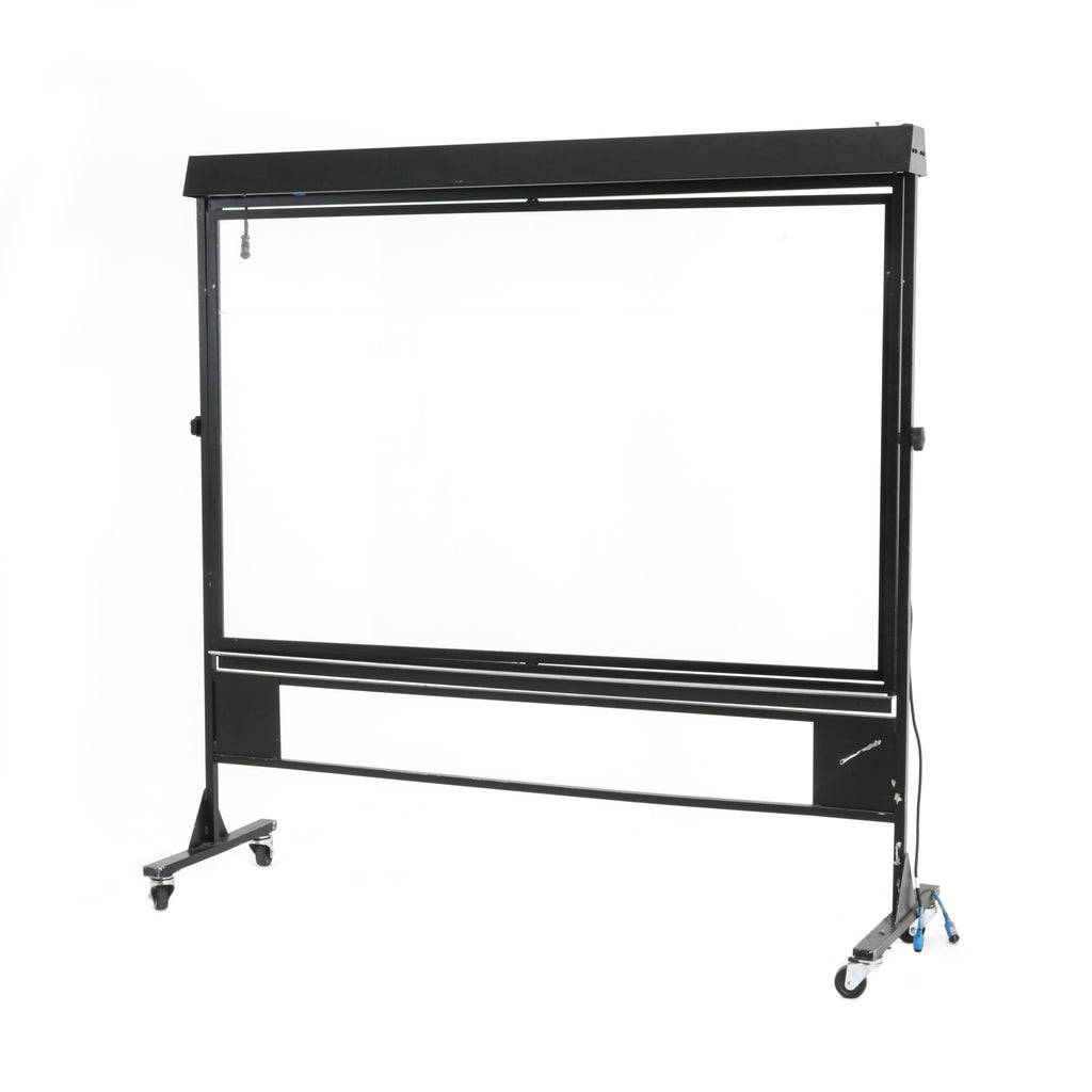 Clear Rolling Dry Erase Board w/ Black Metal Frame