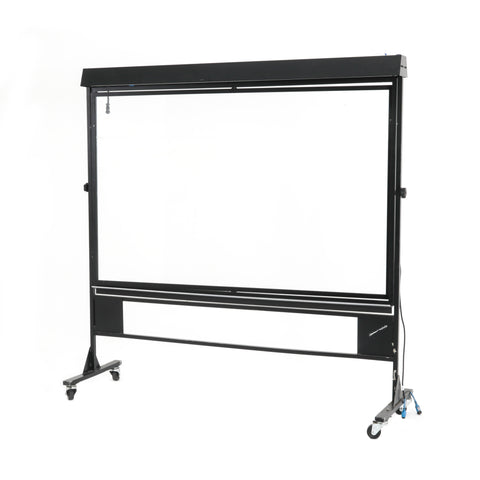 Clear Rolling Dry Erase Board w/ Black Metal Frame