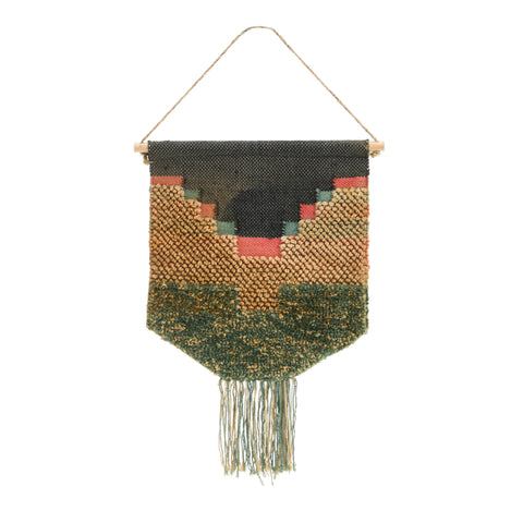 Black And Green Hanging Macrame (A+D)