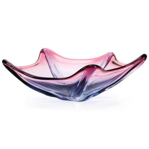 Pink and Blue Glass Wave Candy Bowl (A+D)