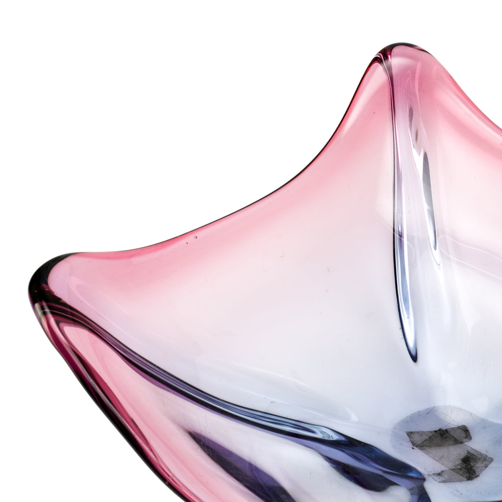 Pink and Blue Glass Wave Candy Bowl (A+D)