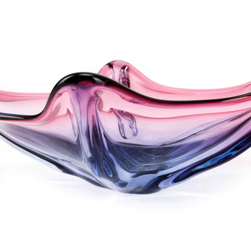 Pink and Blue Glass Wave Candy Bowl (A+D)