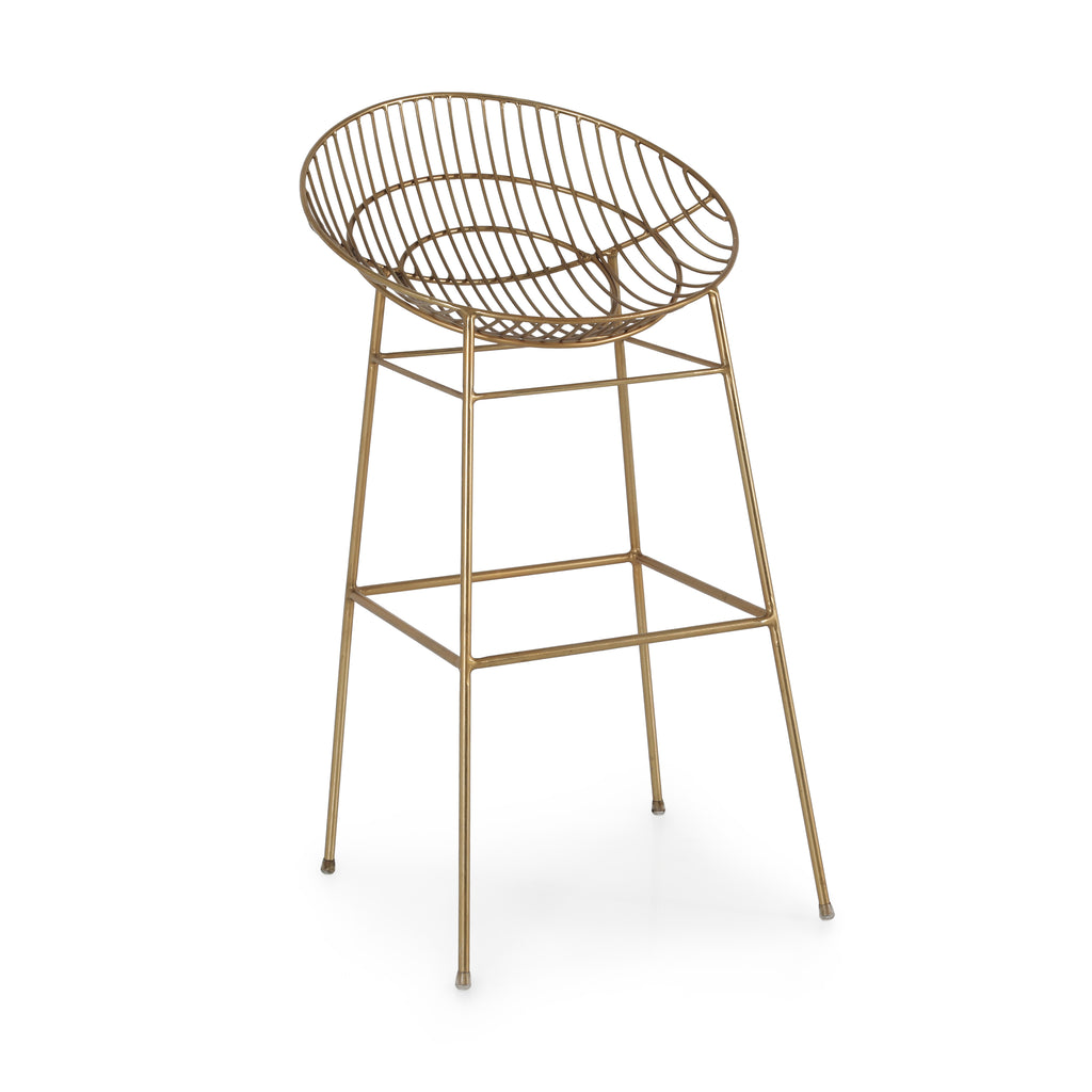 Gold Metal Bar Stool