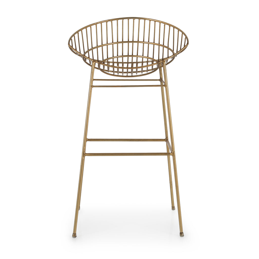 Gold Metal Bar Stool