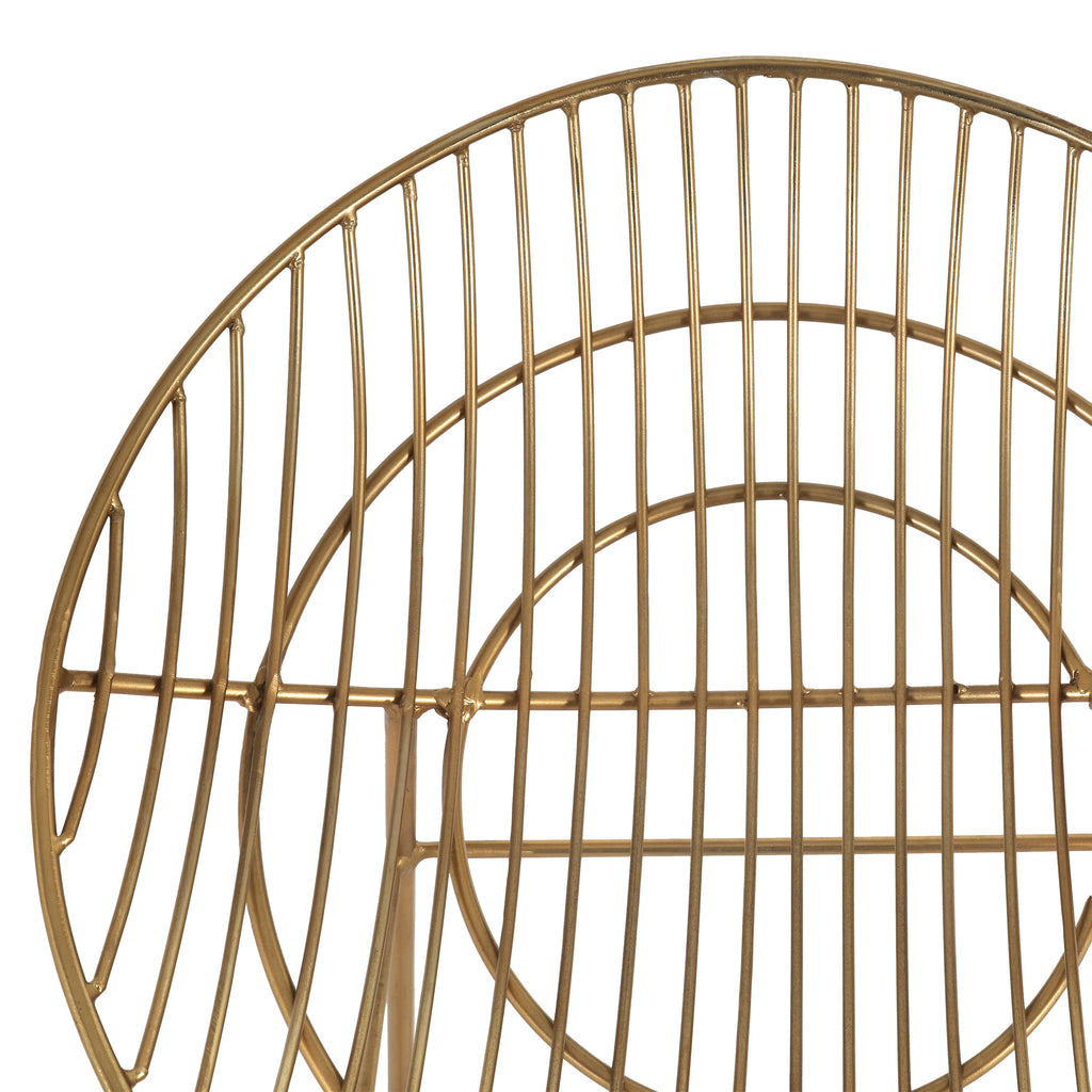 Gold Metal Bar Stool