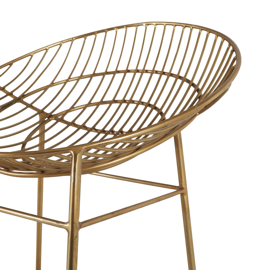 Gold Metal Bar Stool