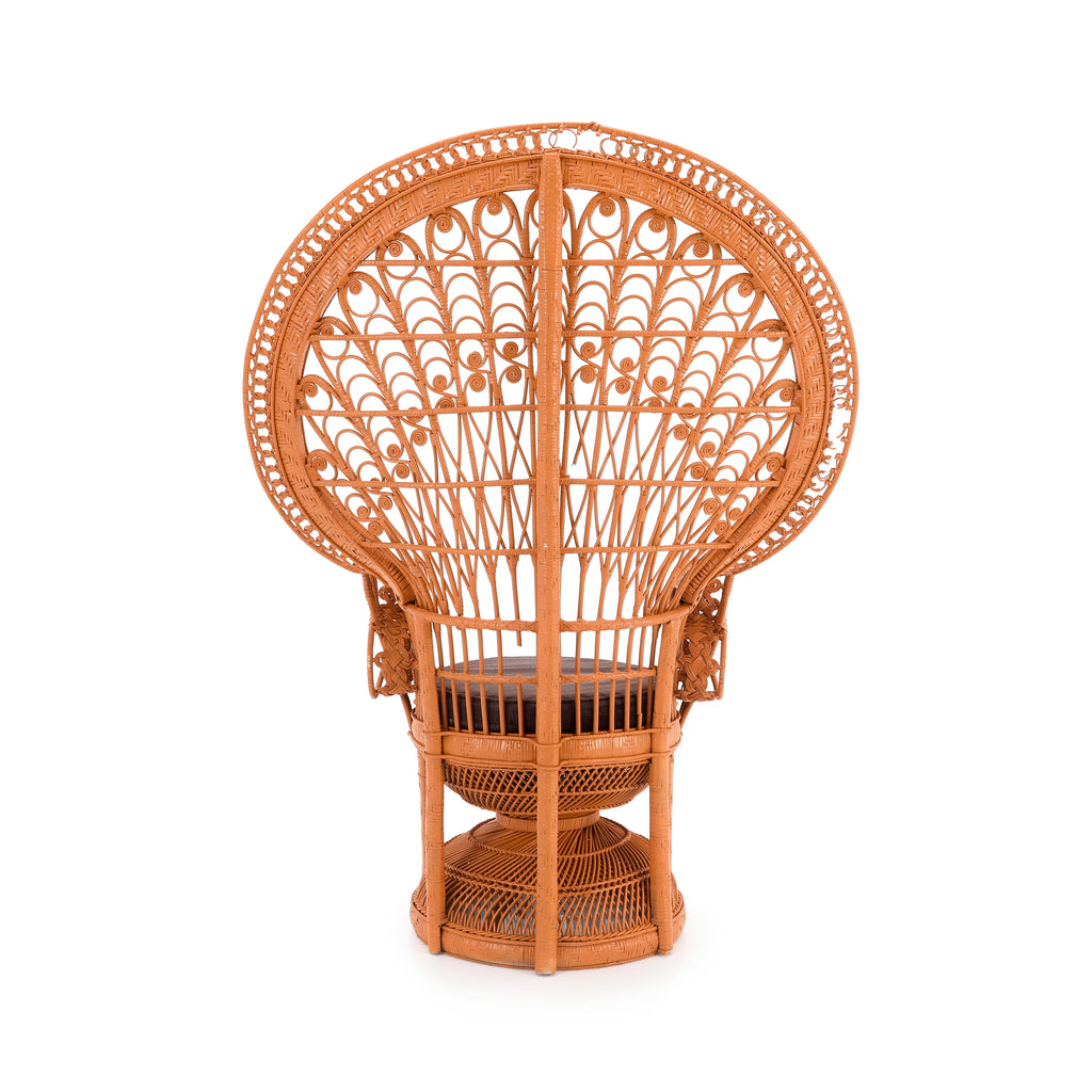 Orange Brown Large Peacock Chair