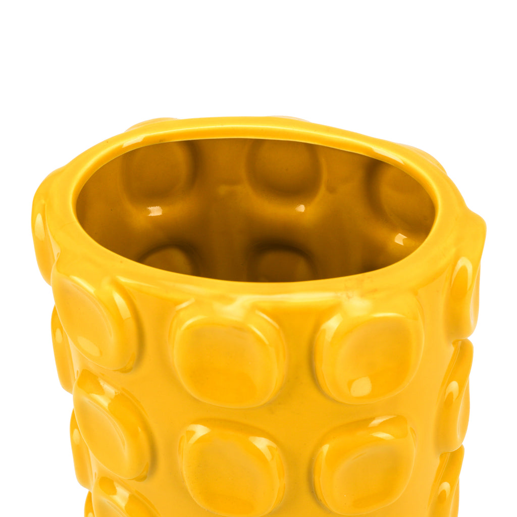 Yellow Textured Bubble 60s Vase (A+D)