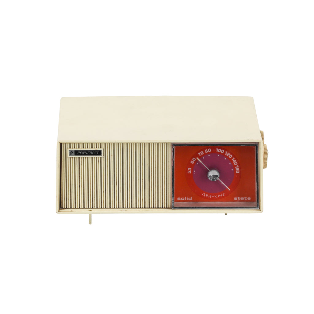 Cream Vintage Penncrest Solid State Radio