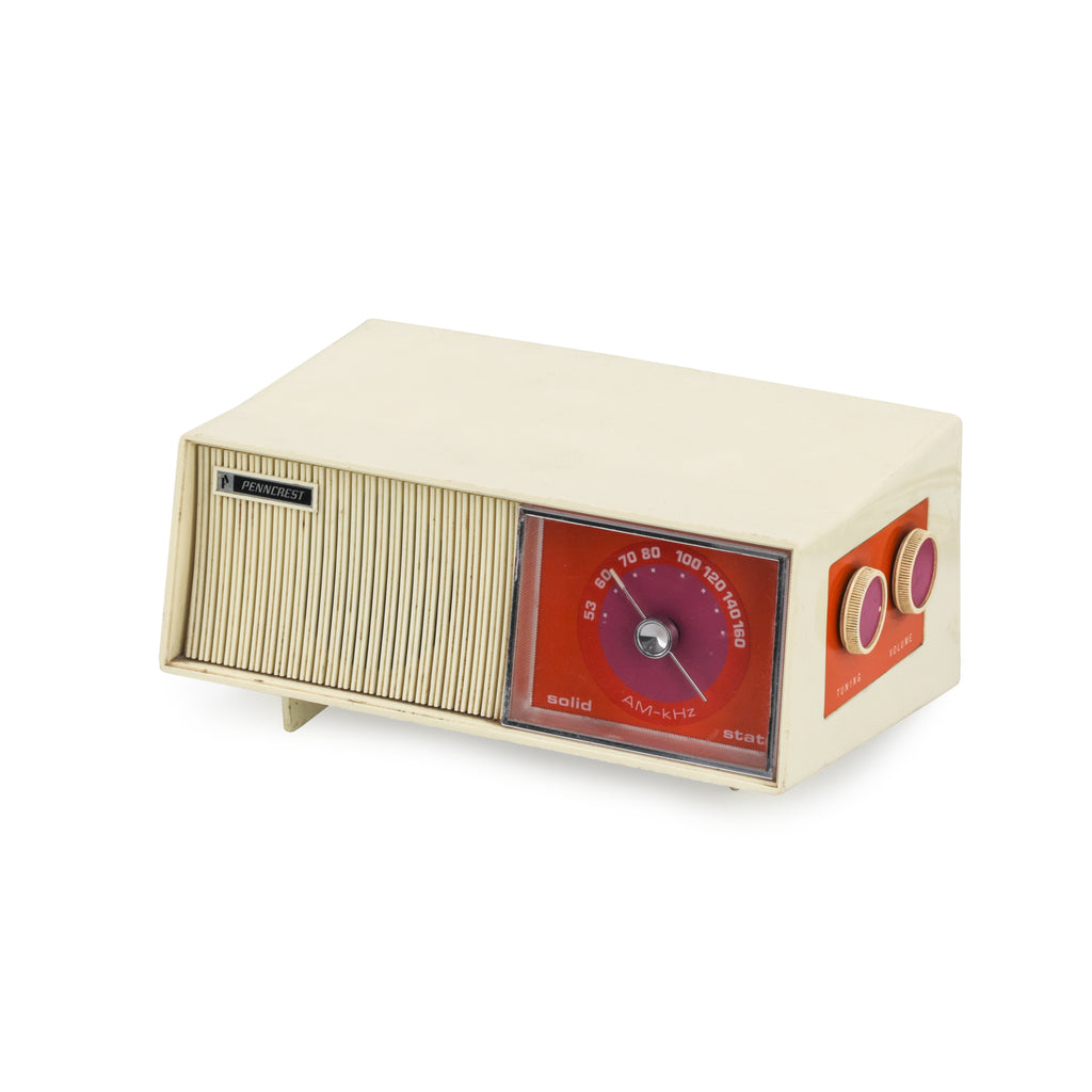 Cream Vintage Penncrest Solid State Radio