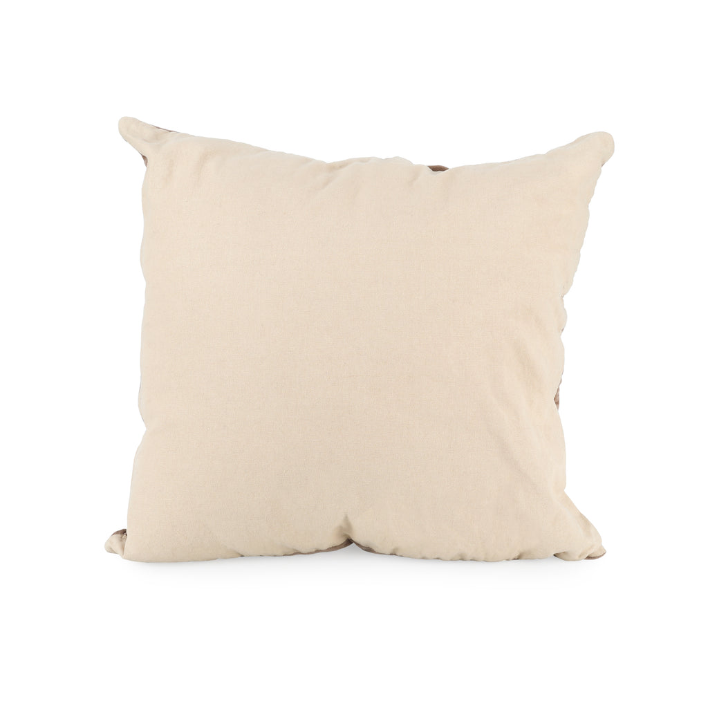 Beige & Tan Two-Tone Pillow