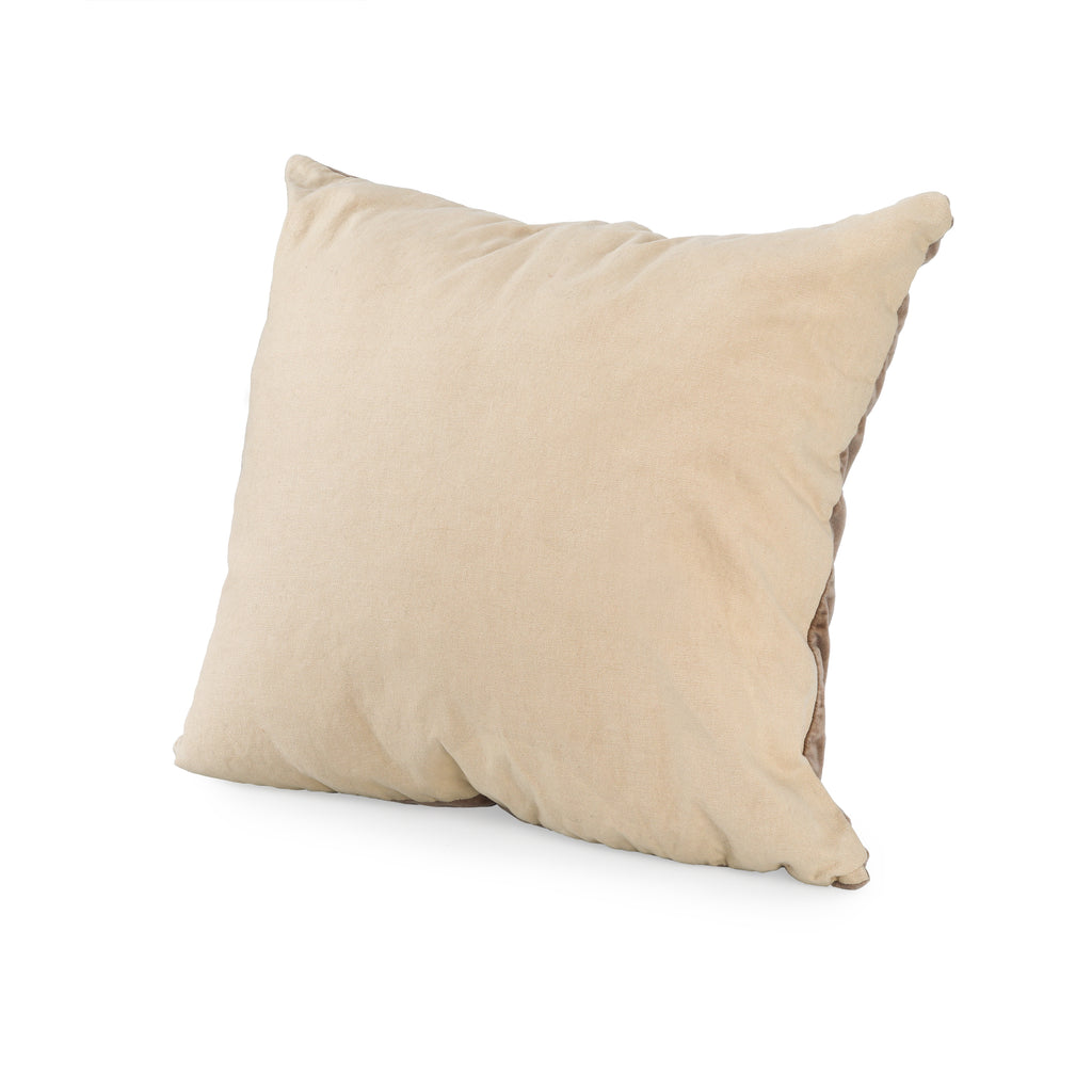 Beige & Tan Two-Tone Pillow