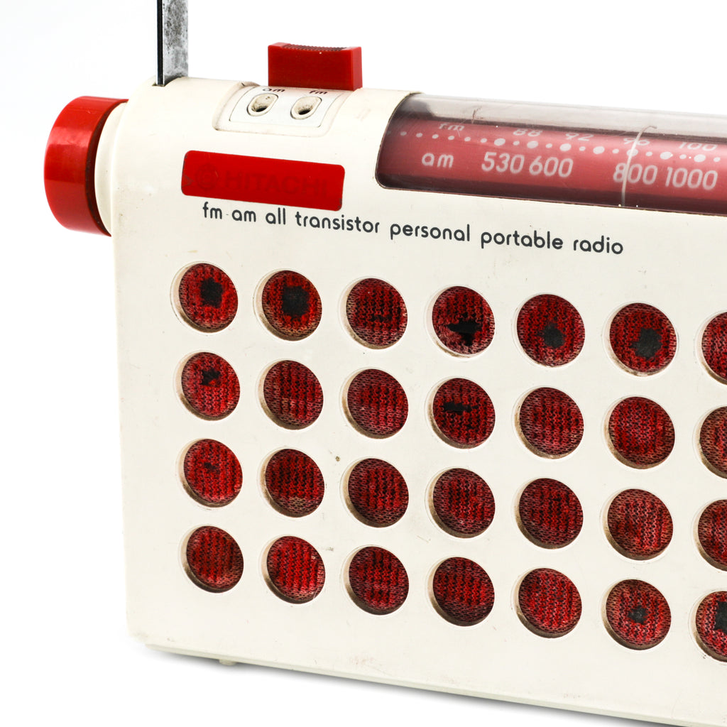 Red and Cream Portable Radio