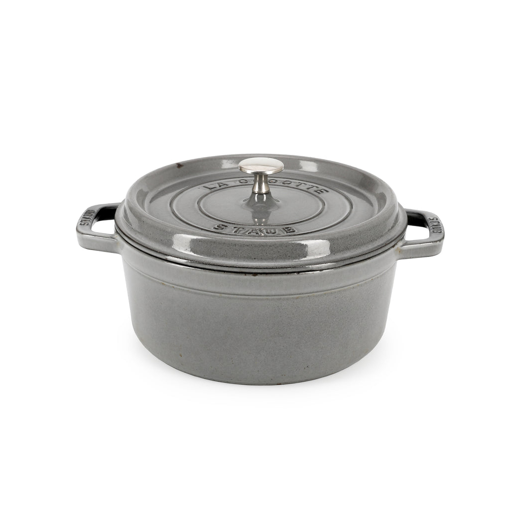 Large Grey Cast Iron Staub Dutch Oven (A+D)