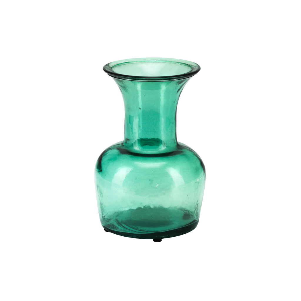 Aqua Blue Glass Vase (A+D)