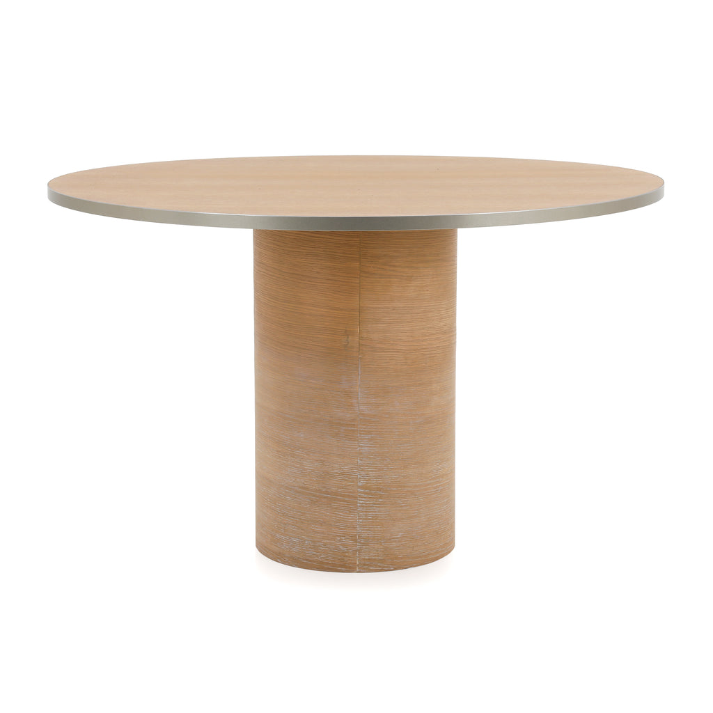 Natural Wood Round Dining Table