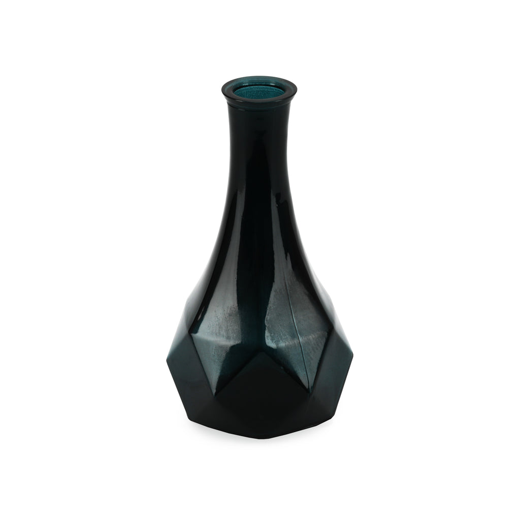 Geometric Dark Blue / Green Vase