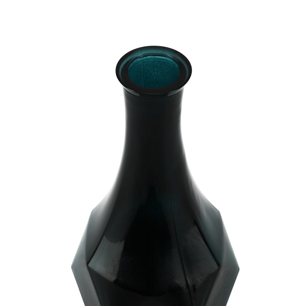 Geometric Dark Blue / Green Vase