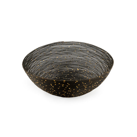 Small Black Wire Bowl with Gold Flecks