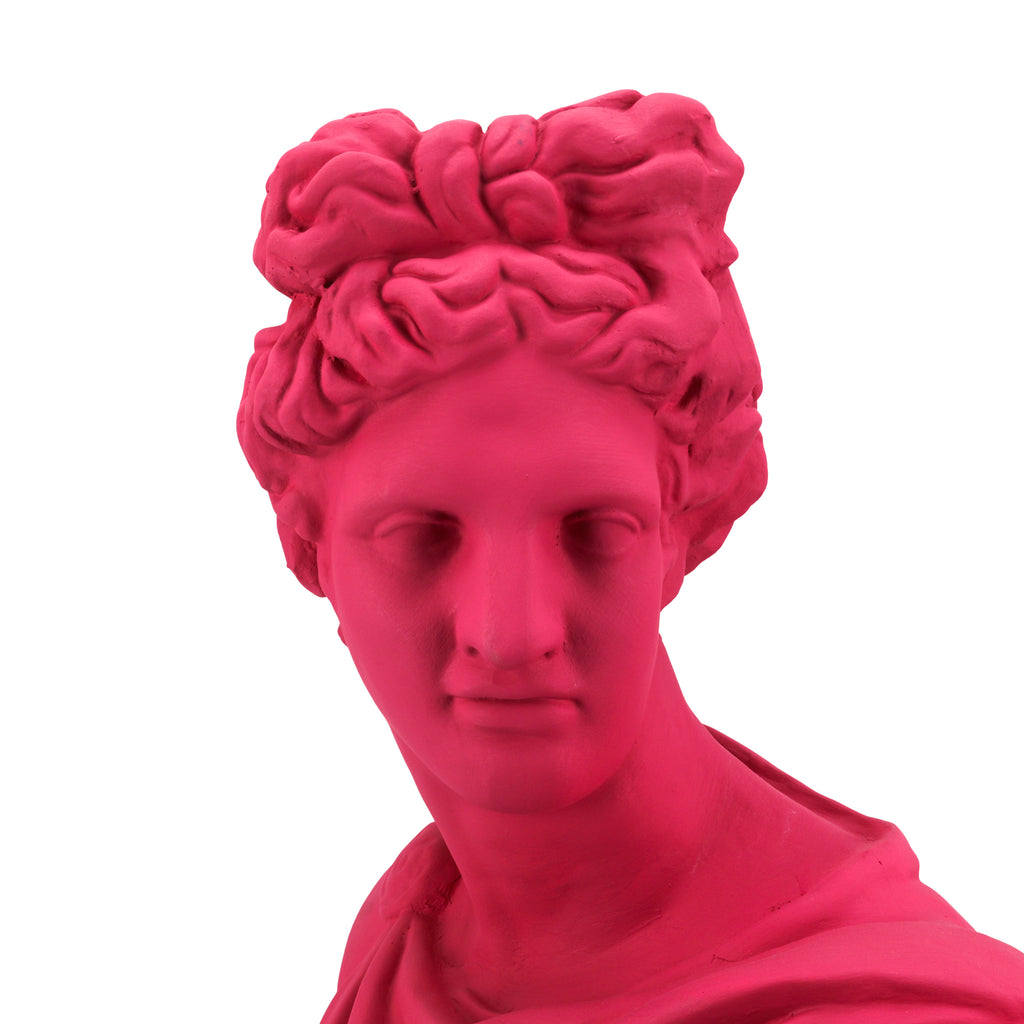 Large Pink Grecian Bust