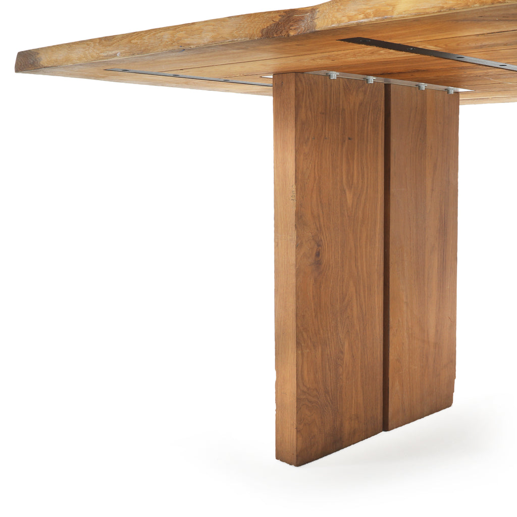 Dakota Live Edge Natural Wood Rectangle Dining Table