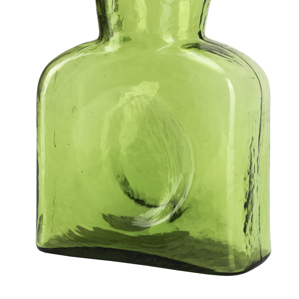 Green Glass Bottle Vase (A+D)