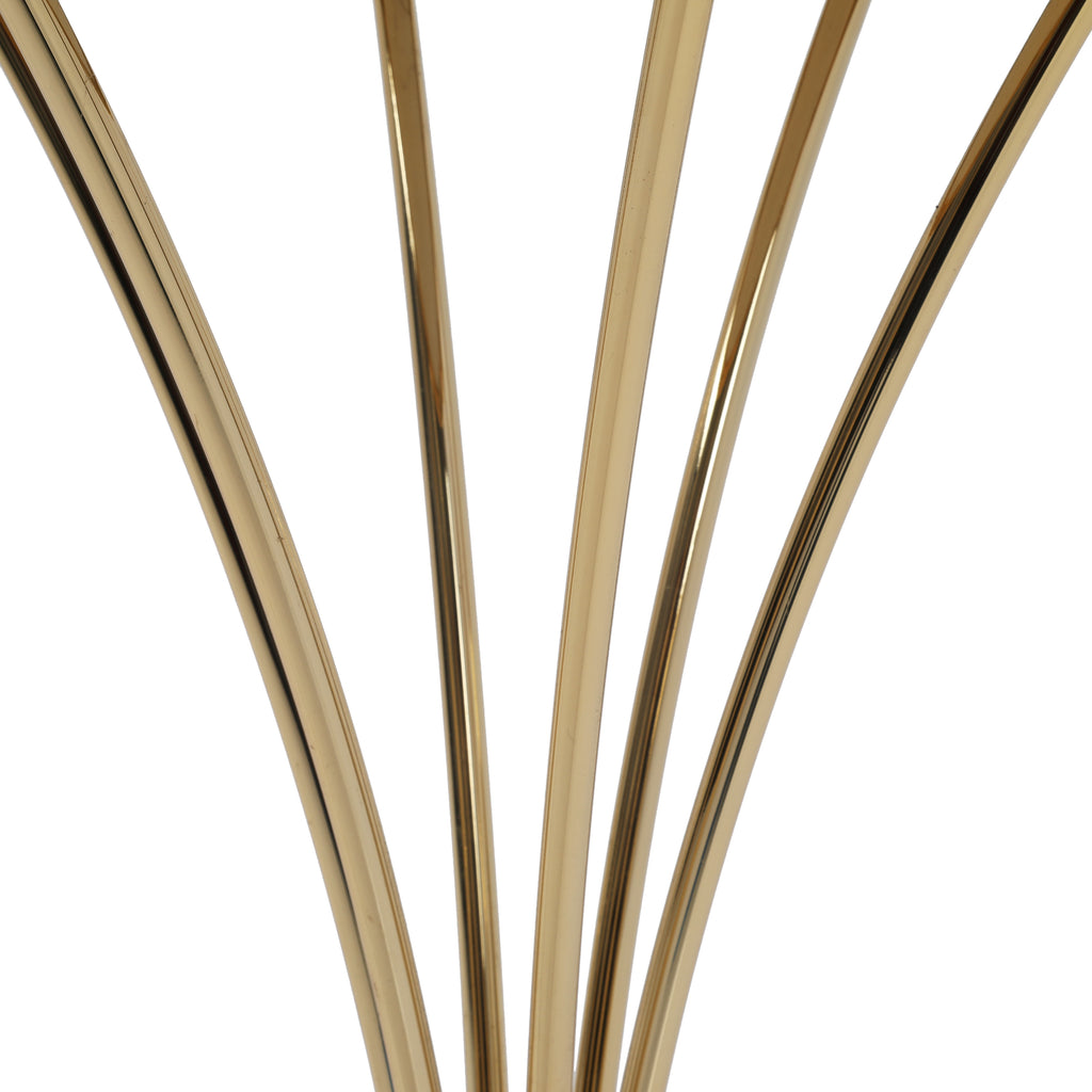 Round Tan Blush Gold Tulip Bar Stool