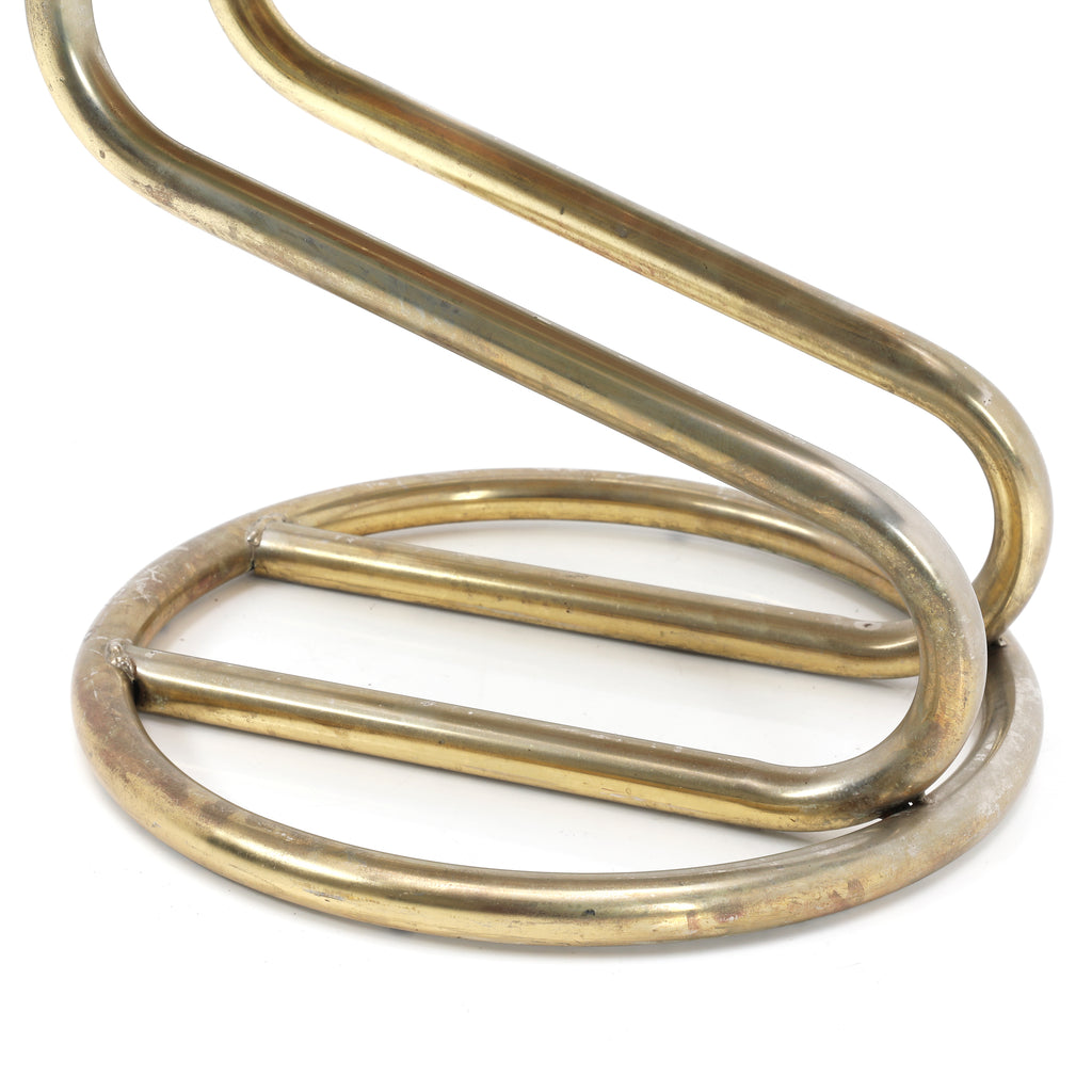 Bent Gold and Green Vanity Stool