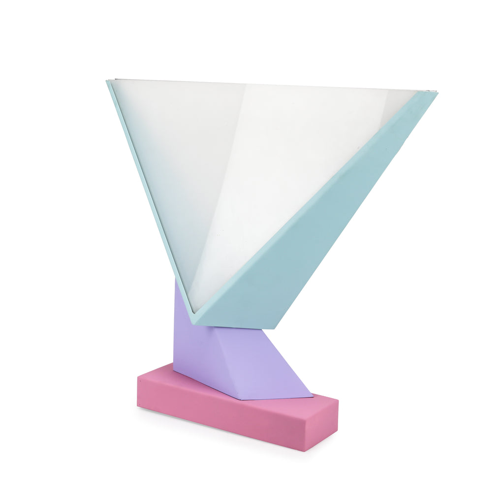 Blue / Pink Geometric Table Lamp