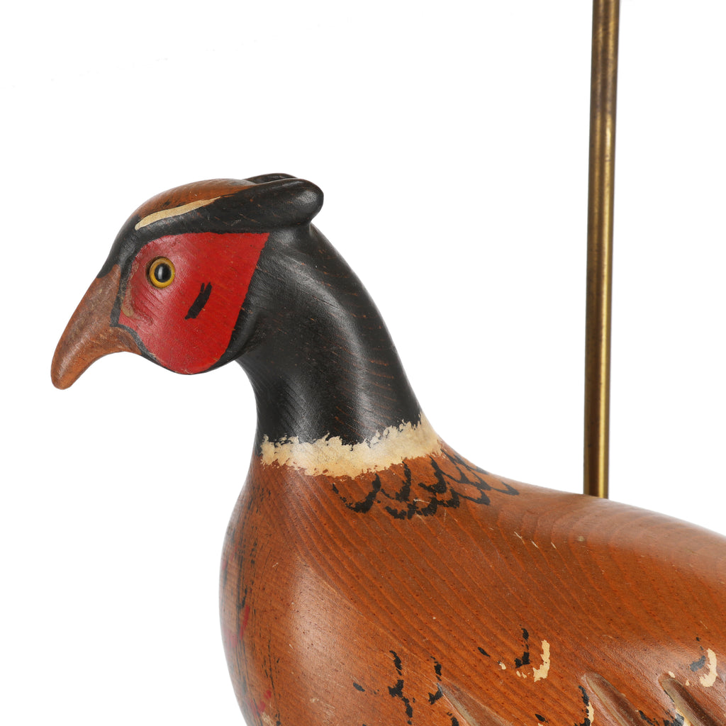 Wooden Bird Table Lamp