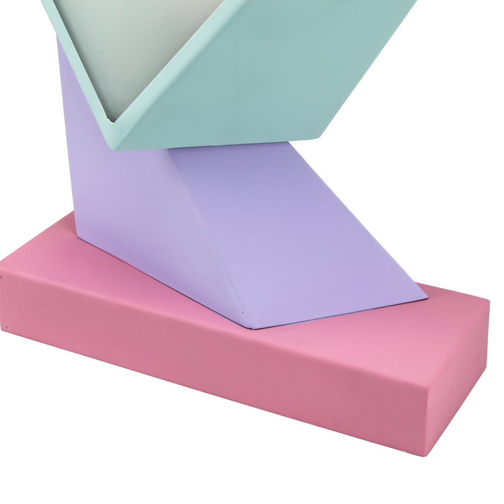 Blue / Pink Geometric Table Lamp