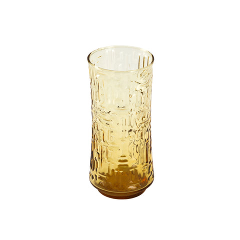 Amber Textured Design Drinking Glass