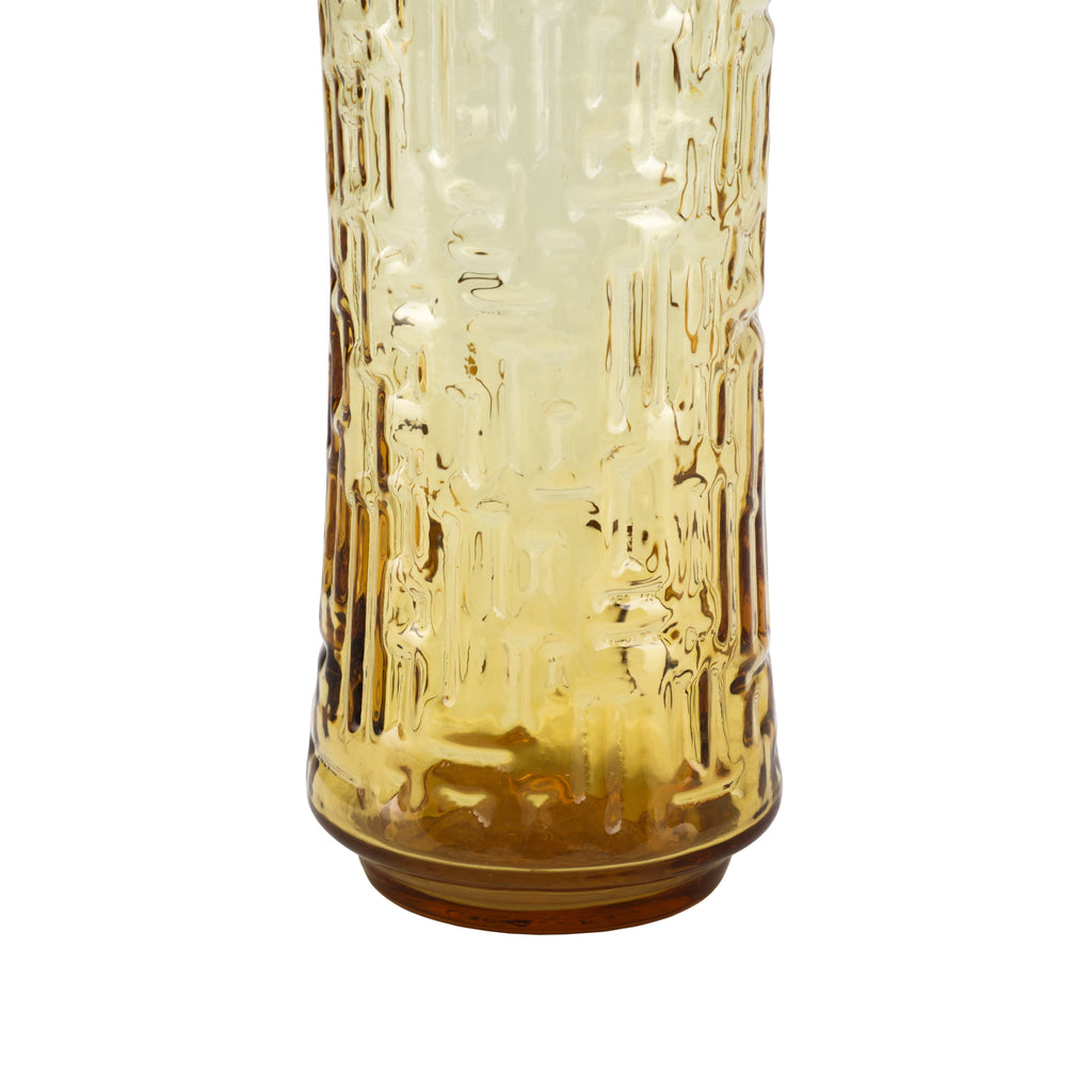 Amber Textured Design Drinking Glass